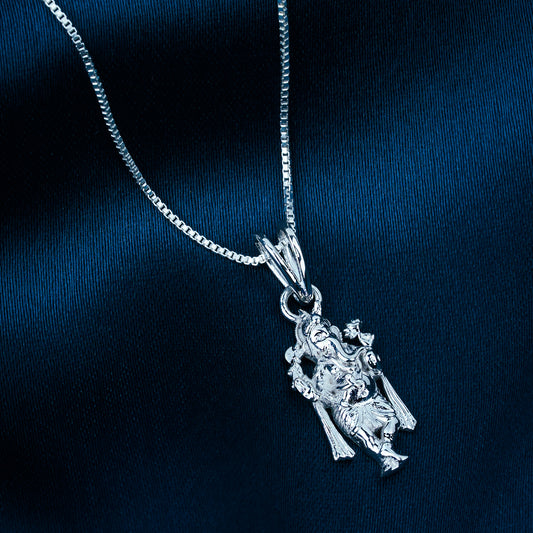 Silver God Ganesh Avtar Pendant