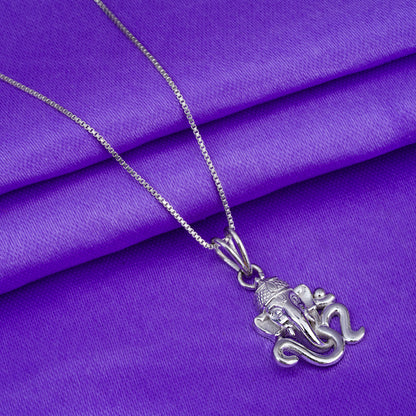 Silver OM Ganesha God Pendant