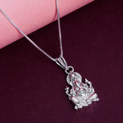 Silver God Ganesha Idol Pendant