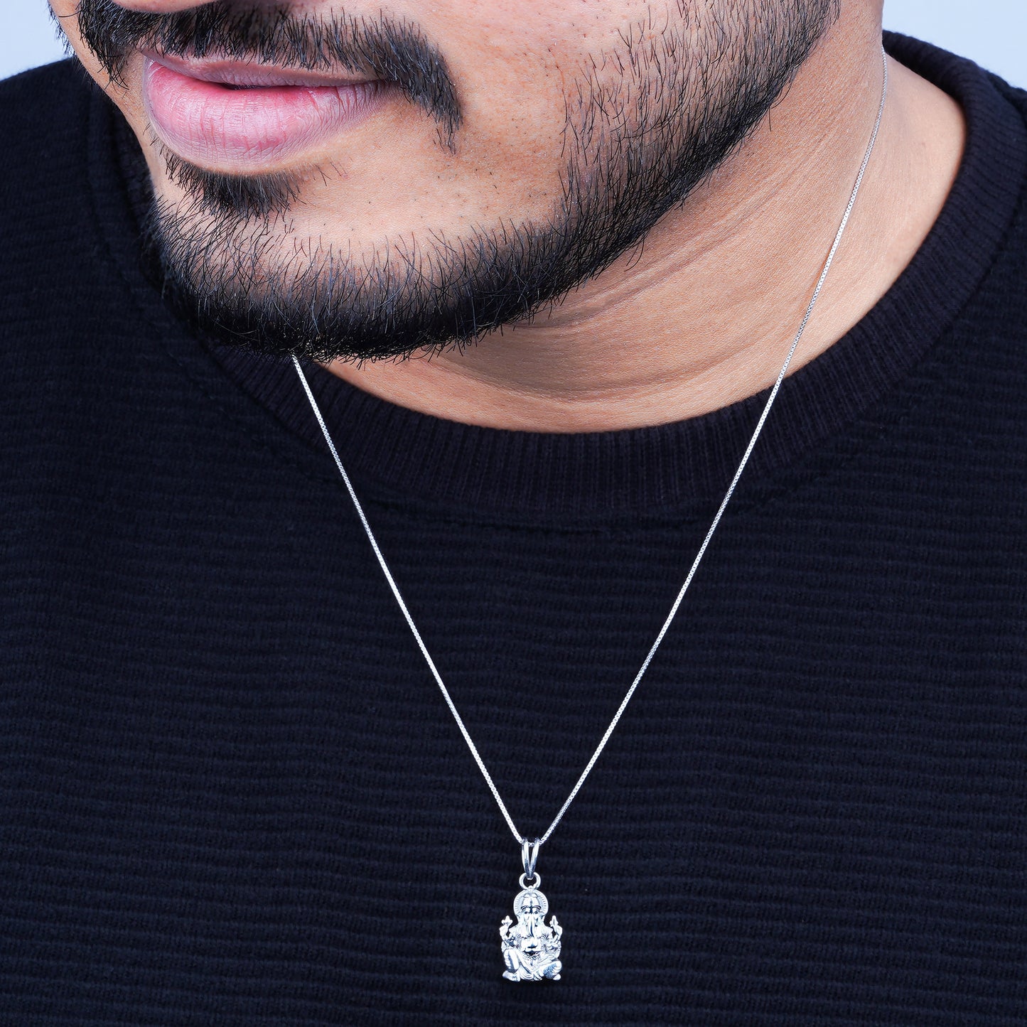 Silver God Ganesha Idol Pendant