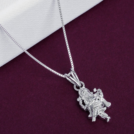 Silver God Ganesha Blessing Silver Pendant