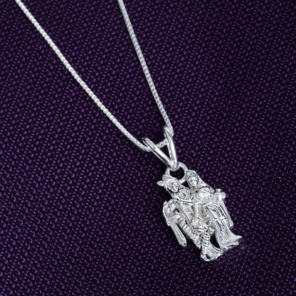 Silver Radha Krishna Gift Pendant