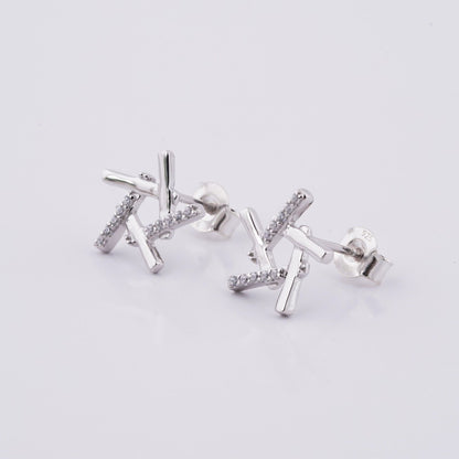 0.10Ct Moissanite Hollow Star Stud Earrings