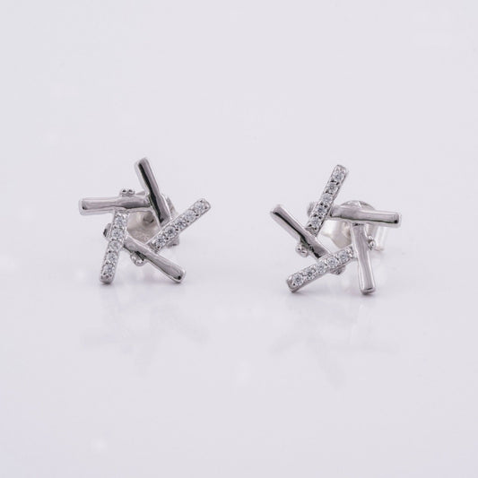 0.10Ct Moissanite Hollow Star Stud Earrings