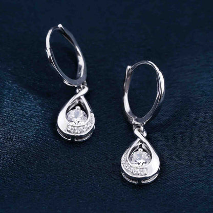 0.25Ct Moissanite Hollow Waterdrop Earrings