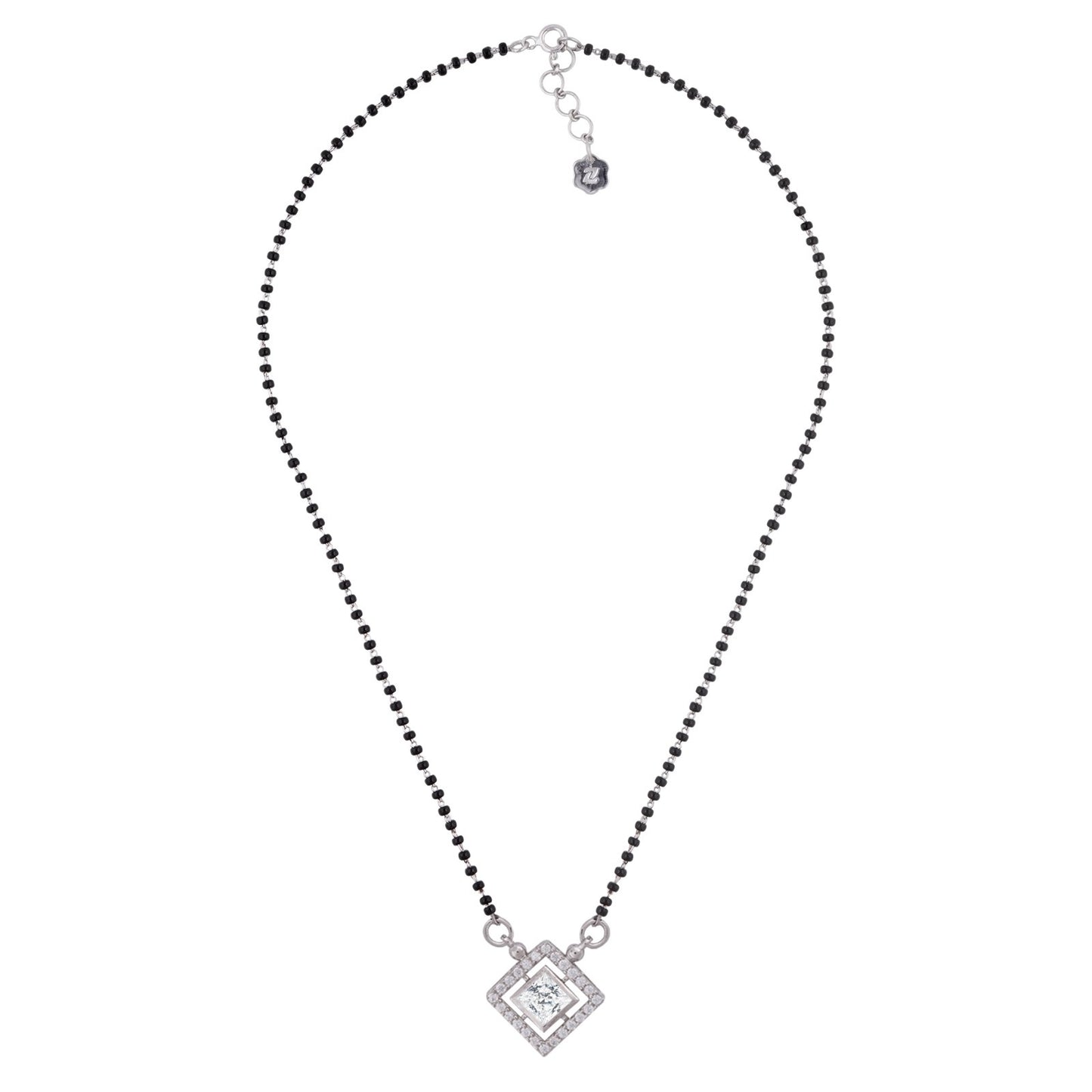 Silver Love Square Mangalsutra