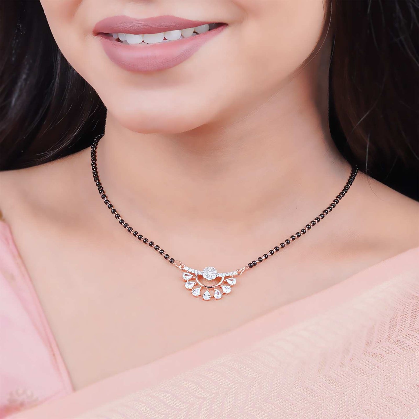 Rose Gold Sassy Mangalsutra For Wife