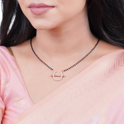 Rose Gold U Bar Mini Mangalsutra