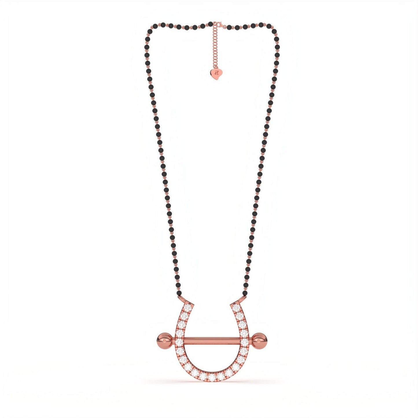 Rose Gold U Bar Mini Mangalsutra