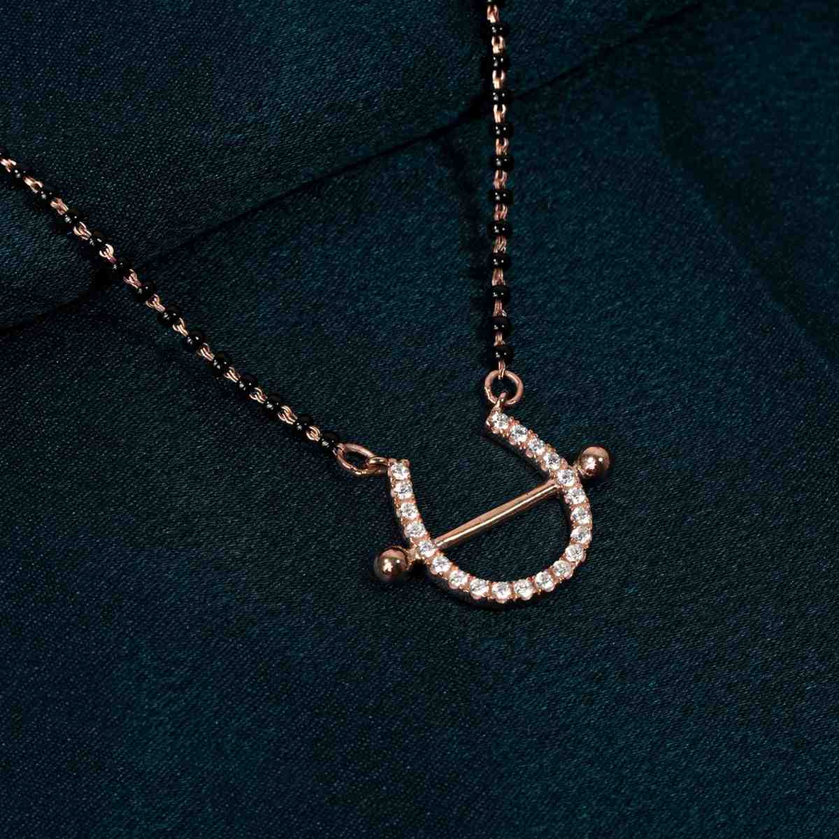 Rose Gold U Bar Mini Mangalsutra