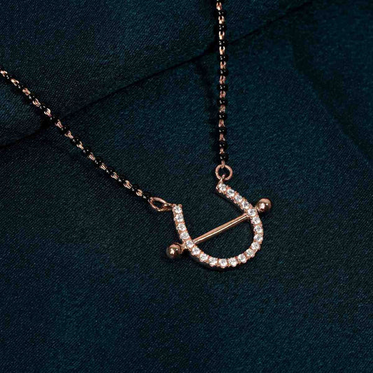 Rose Gold U Bar Mini Mangalsutra