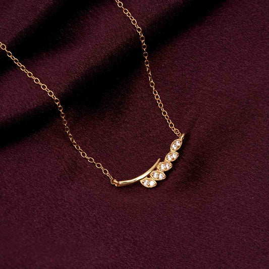 Golden Zircon Bar Necklace