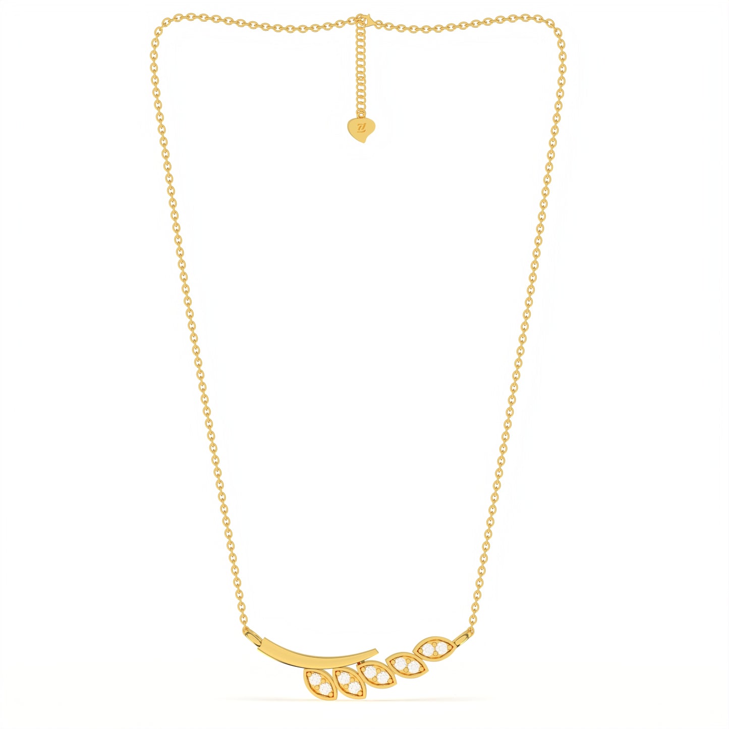 Golden Zircon Bar Necklace