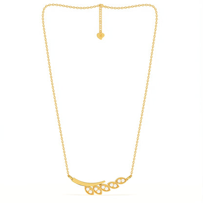 Golden Zircon Bar Necklace