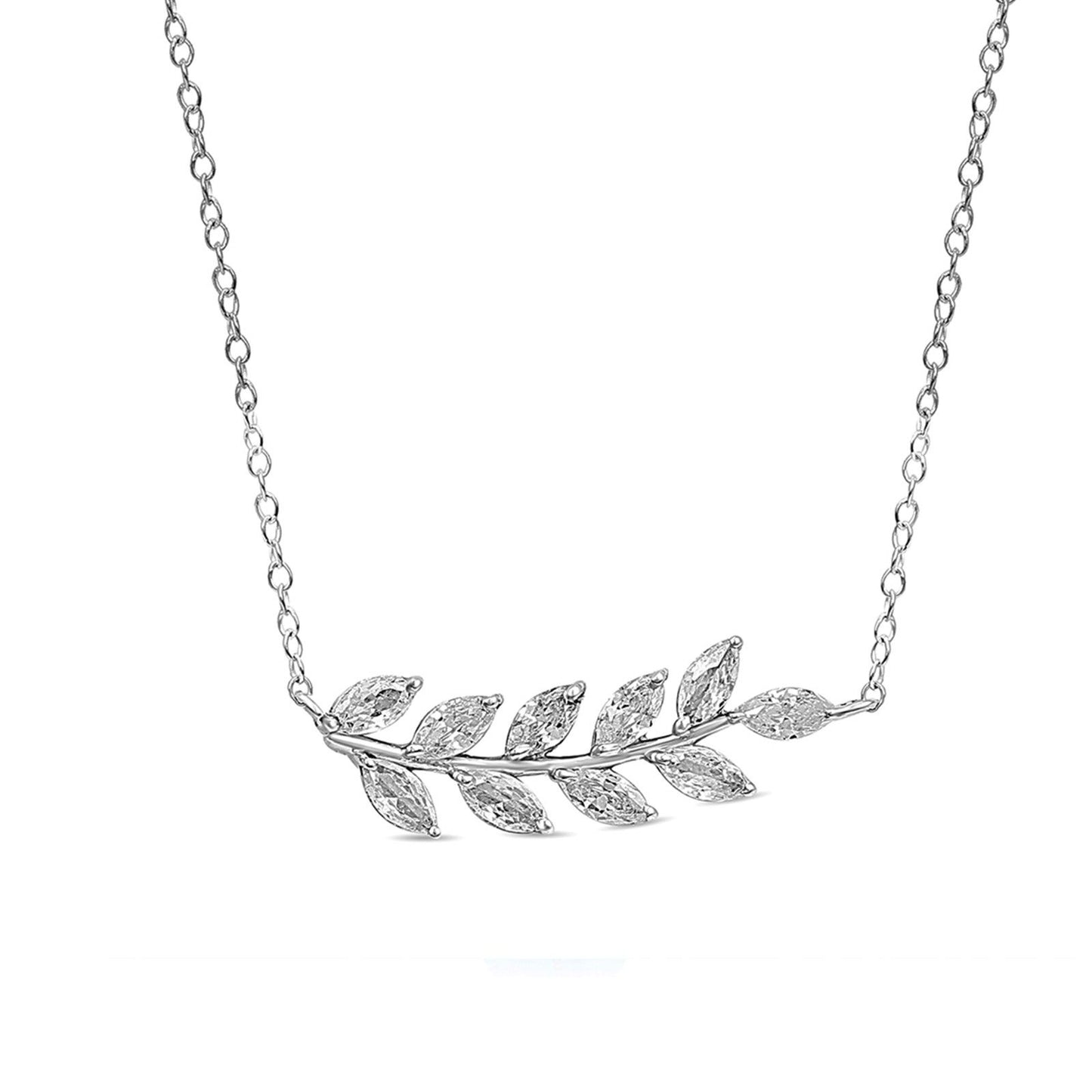 Sterling Silver Olive Leaf Design Pendant