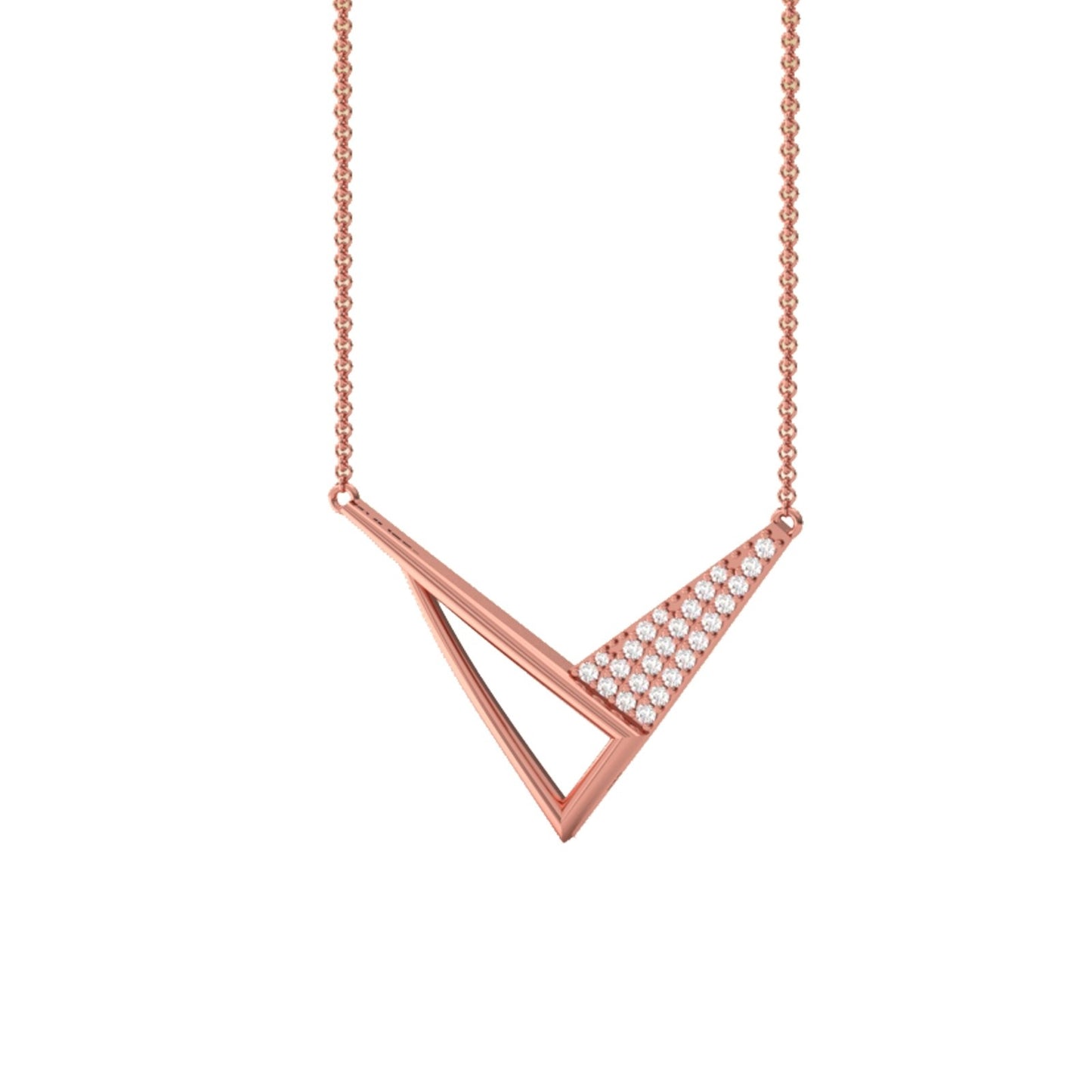 Rose Gold Cupid's Arrow Necklace