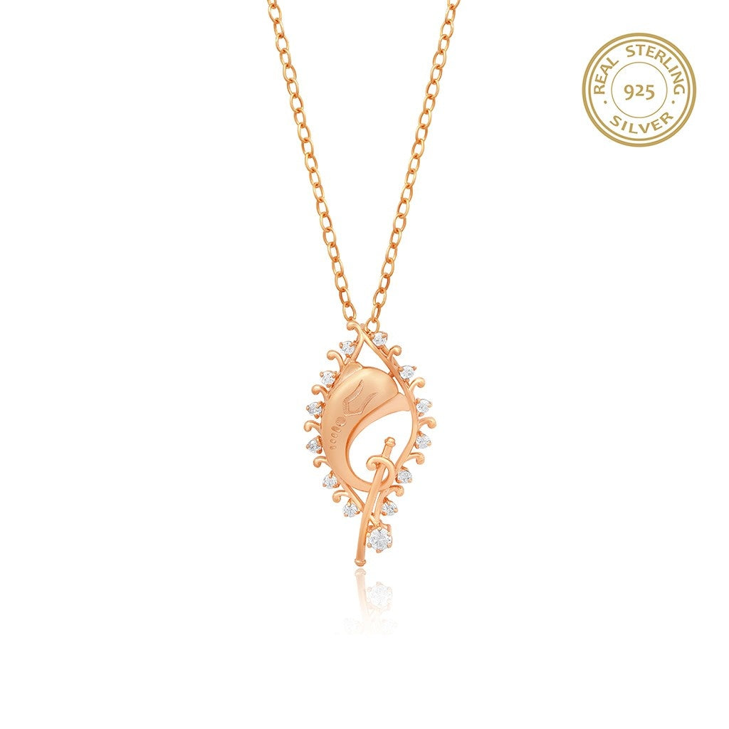 Golden Lord Ganesh Zircon Pendant