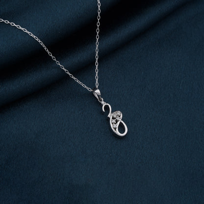 Silver Elite Infinity Solitaire Pendant