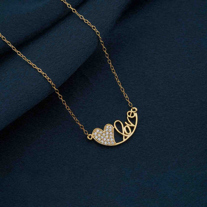 Golden Love Heart Pendant