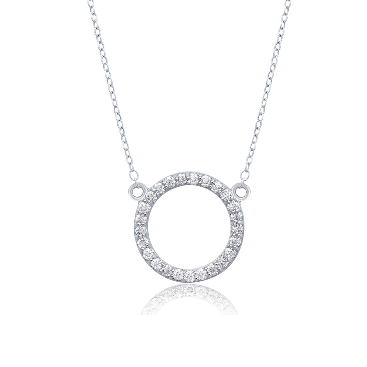 Silver Circle Minimalist Necklace