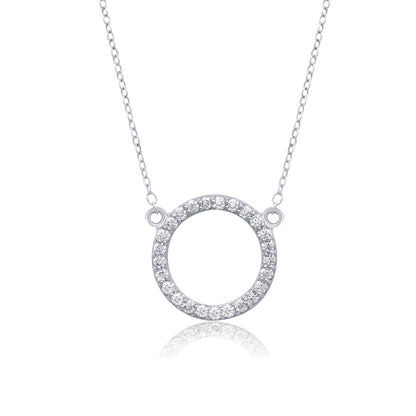 Silver Circle Minimalist Necklace