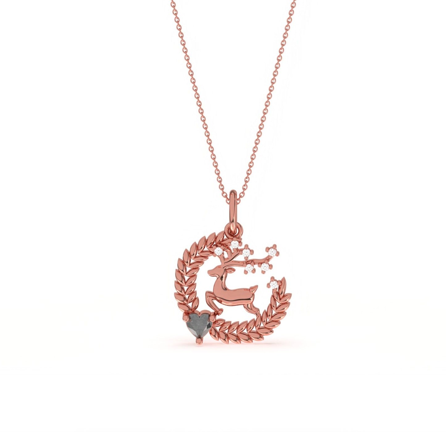 Rose Gold Deer Style Pendant