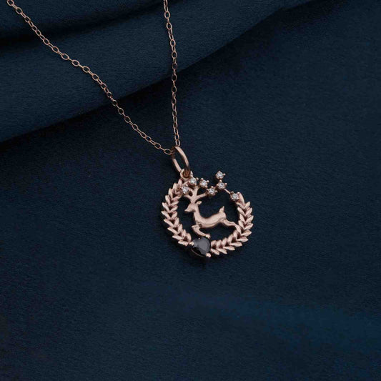 Rose Gold Deer Style Pendant