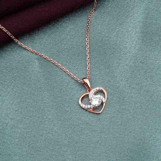 Rose Gold Heart Love Pendant