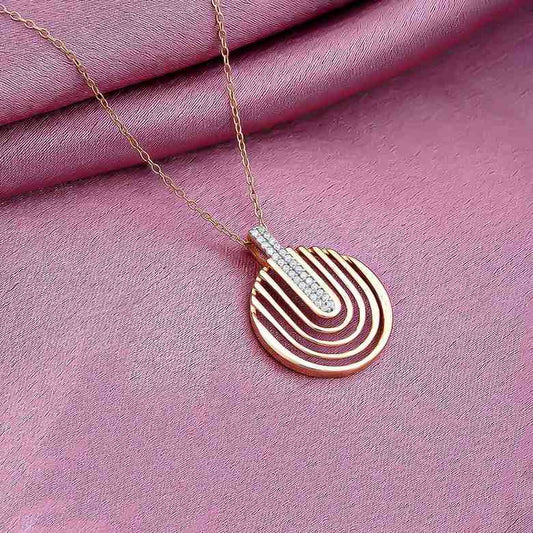 Silver Clutched Medal Rose Gold Pendant