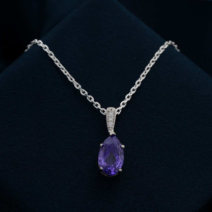 Silver Tanzanite Solitary Pendant