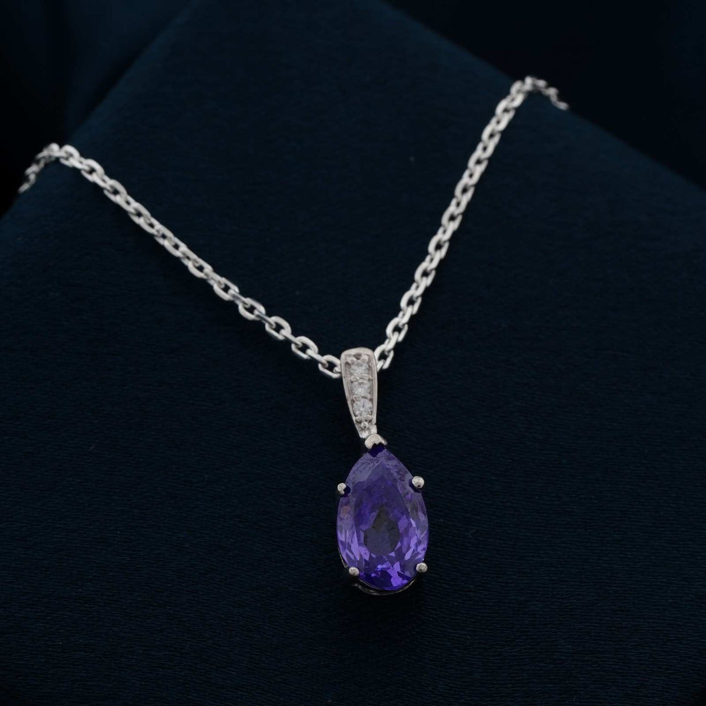 Silver Tanzanite Solitary Pendant