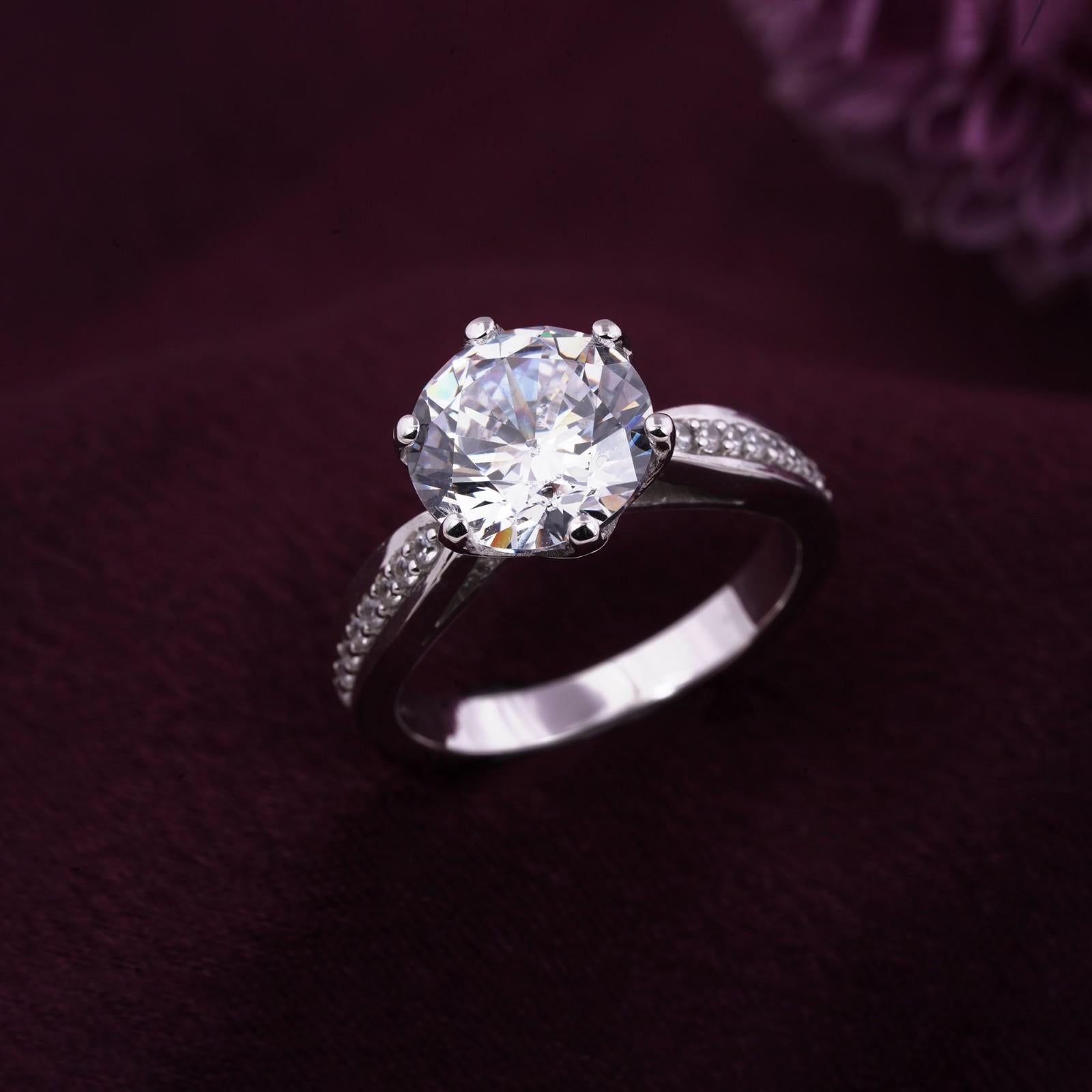 Silver Diamond Ring