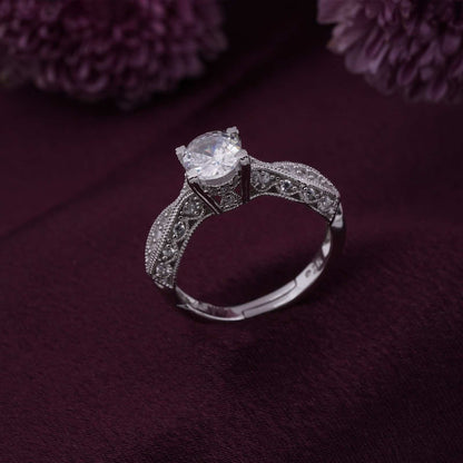 Vintage Style Solitaire Ring