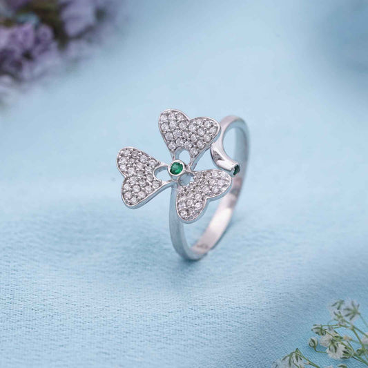 Silver Sterling Tiny Flower Style Ring