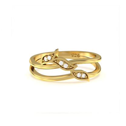 Golden Angle Wings Promise Ring