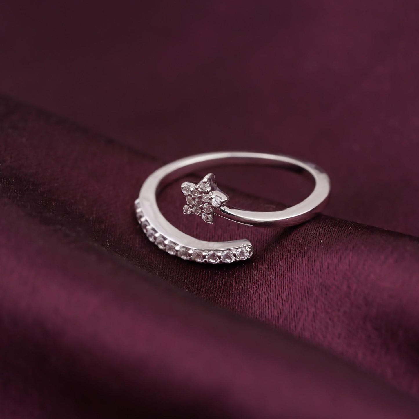 Silver Shooting Star Ring