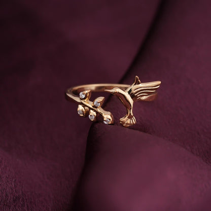 Golden Bird Ring For Women