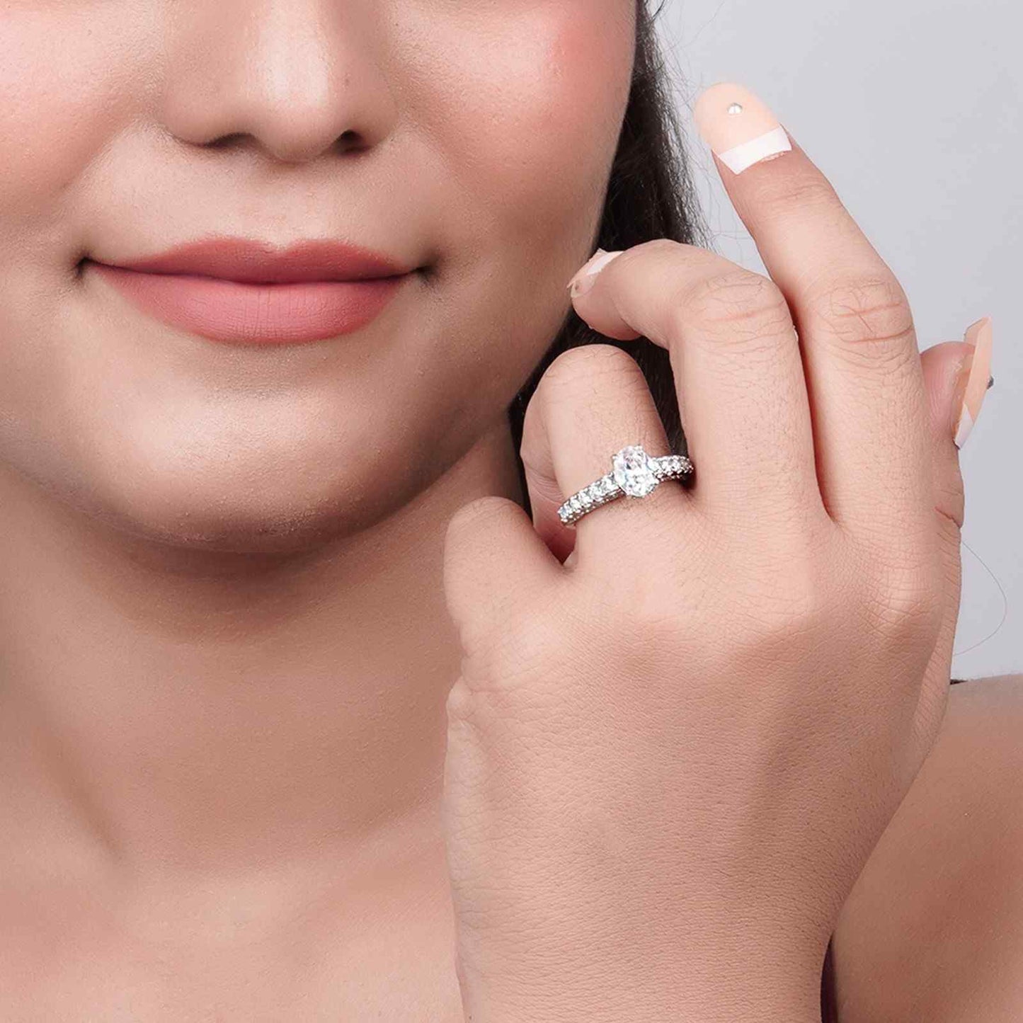 Silver Solitaire Grace Ring