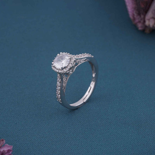 Silver Round Classic Ring