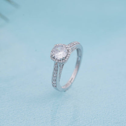 Silver Round Classic Ring