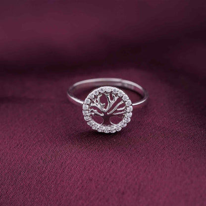 Silver Adam's Tree Of Life Ring