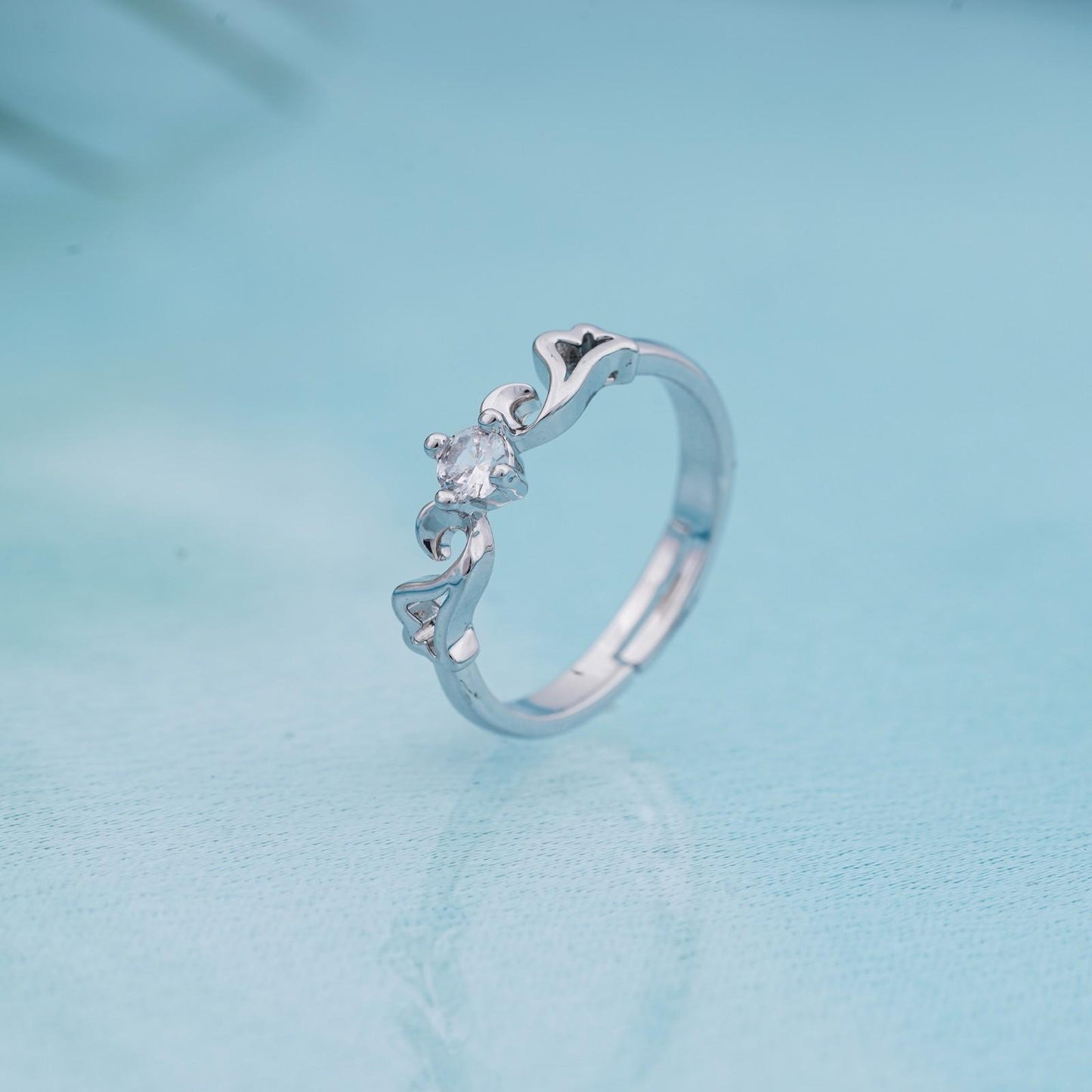 Silver Beachy Wave Ring