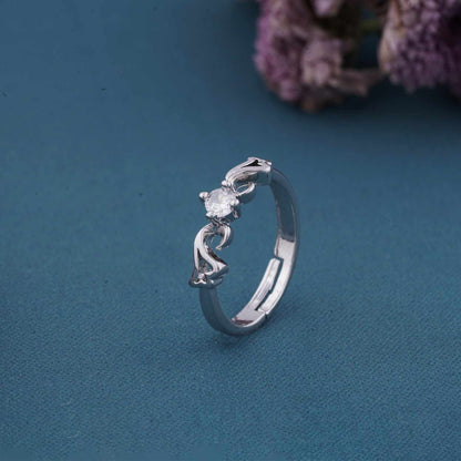 Silver Beachy Wave Ring