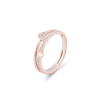 Rose Gold Aura Of Love Band Ring