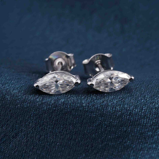 Silver Marquise Zircon Studs Earring