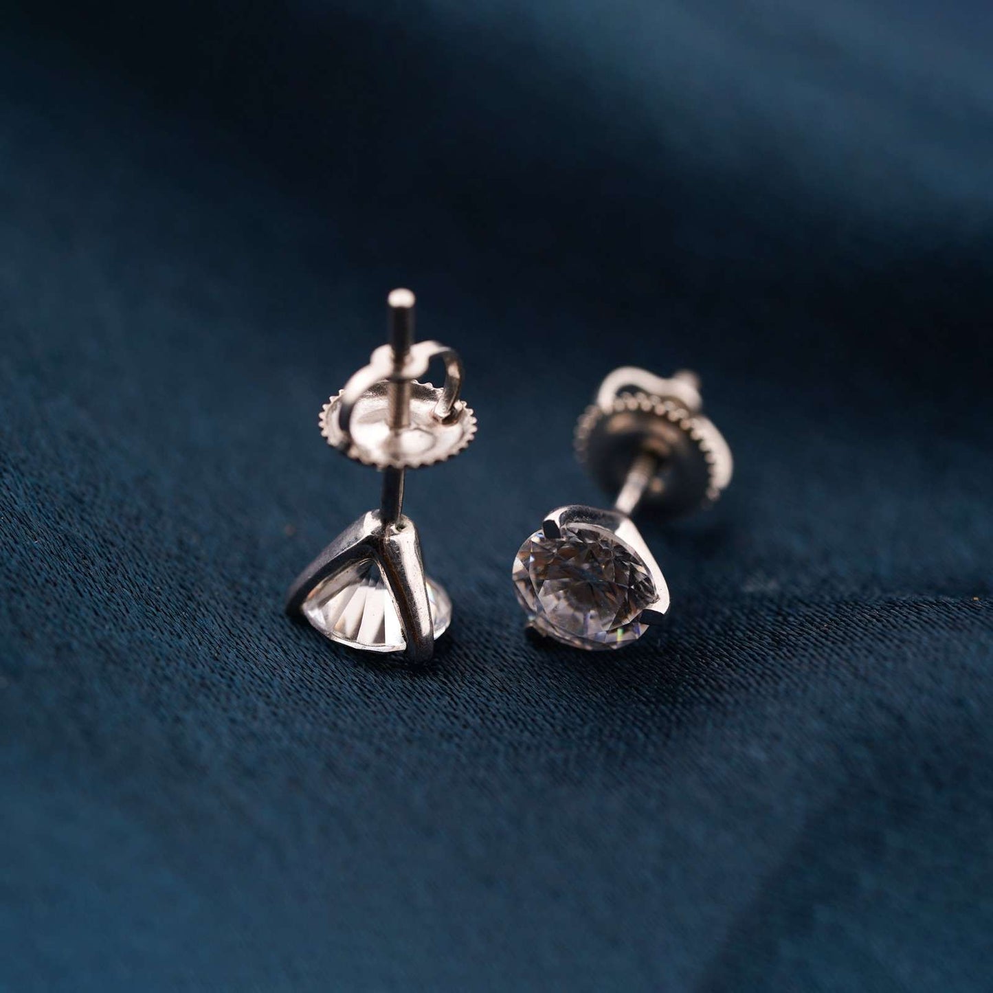 Zircon Stoned Silver Studs