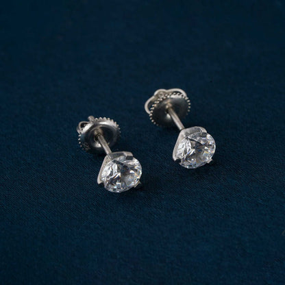 Zircon Stoned Silver Studs