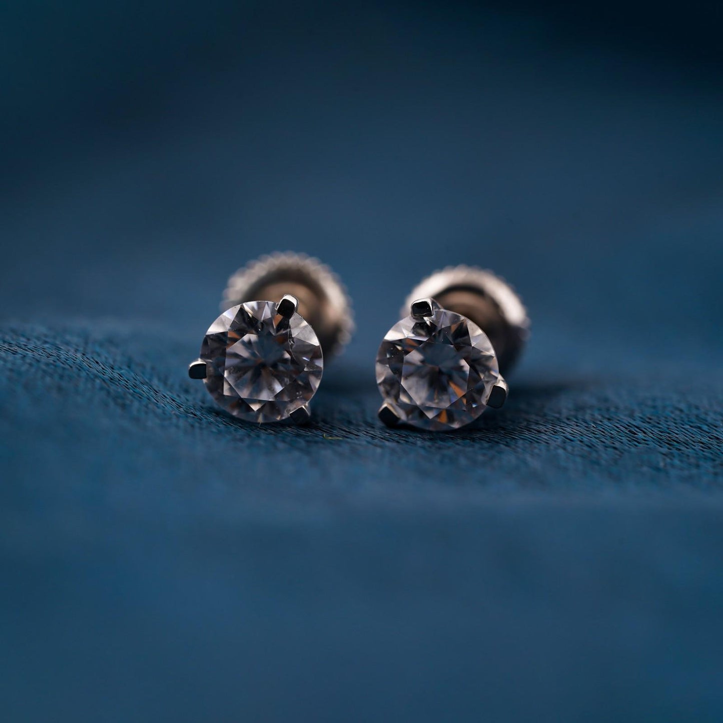 Zircon Stoned Silver Studs