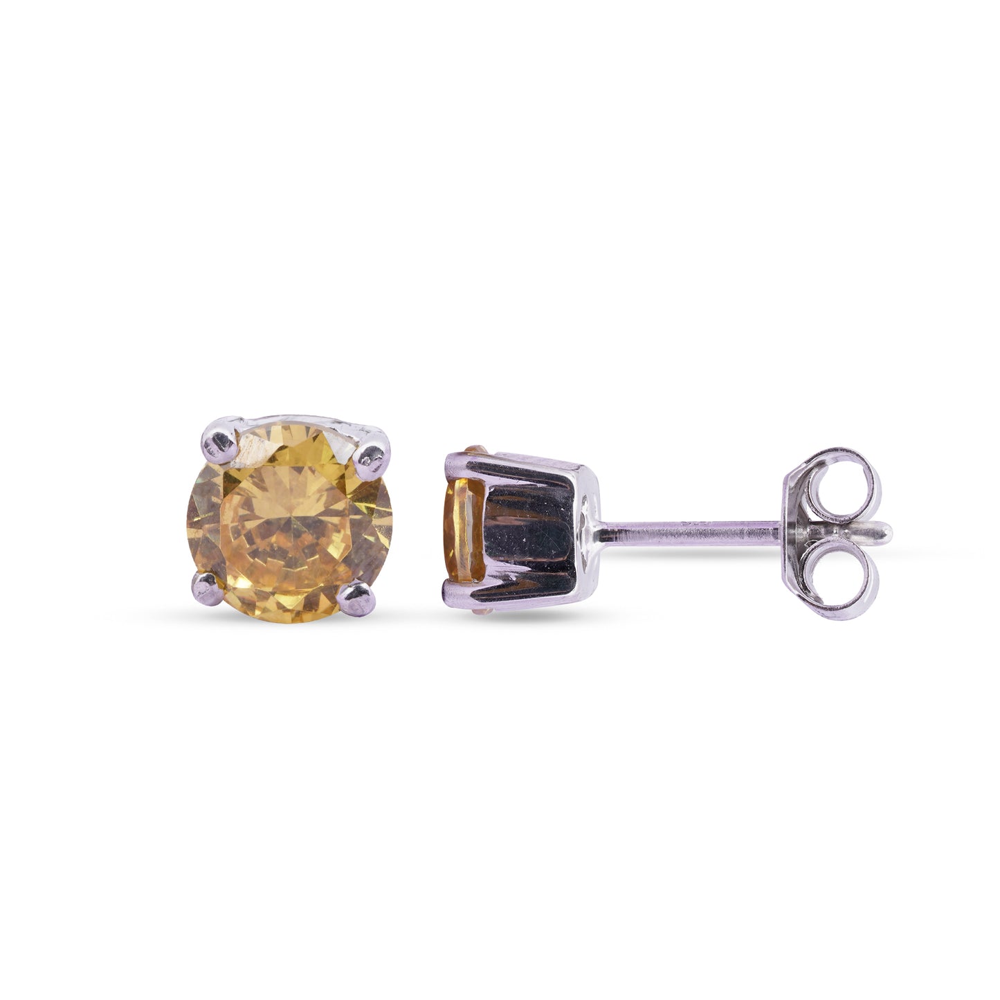 Yellow Champaign Stud Earrings