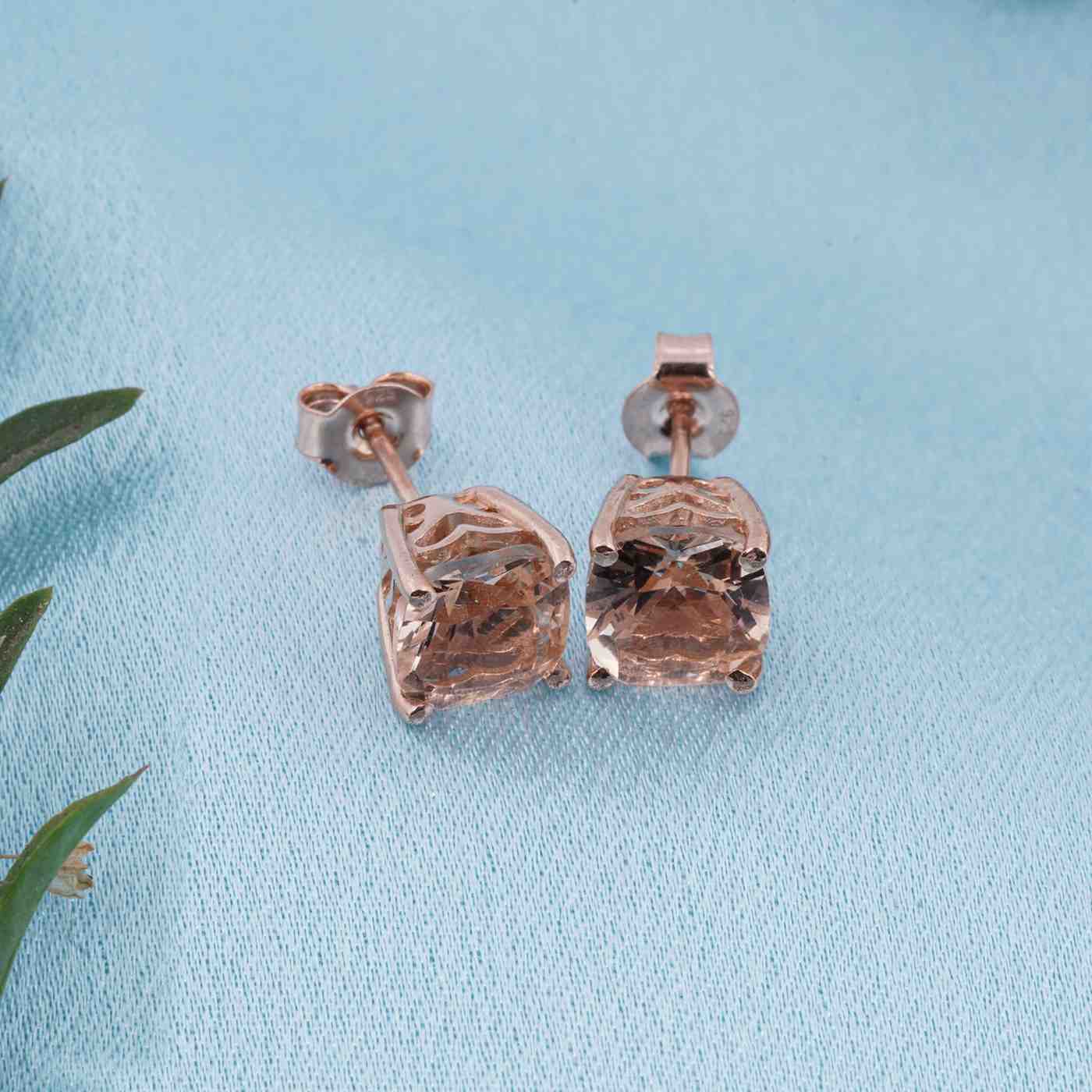 Rose Gold Chocolate Stud Earrings